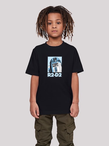 F4NT4STIC Shirt 'Star Wars R2-D2' in Zwart: voorkant