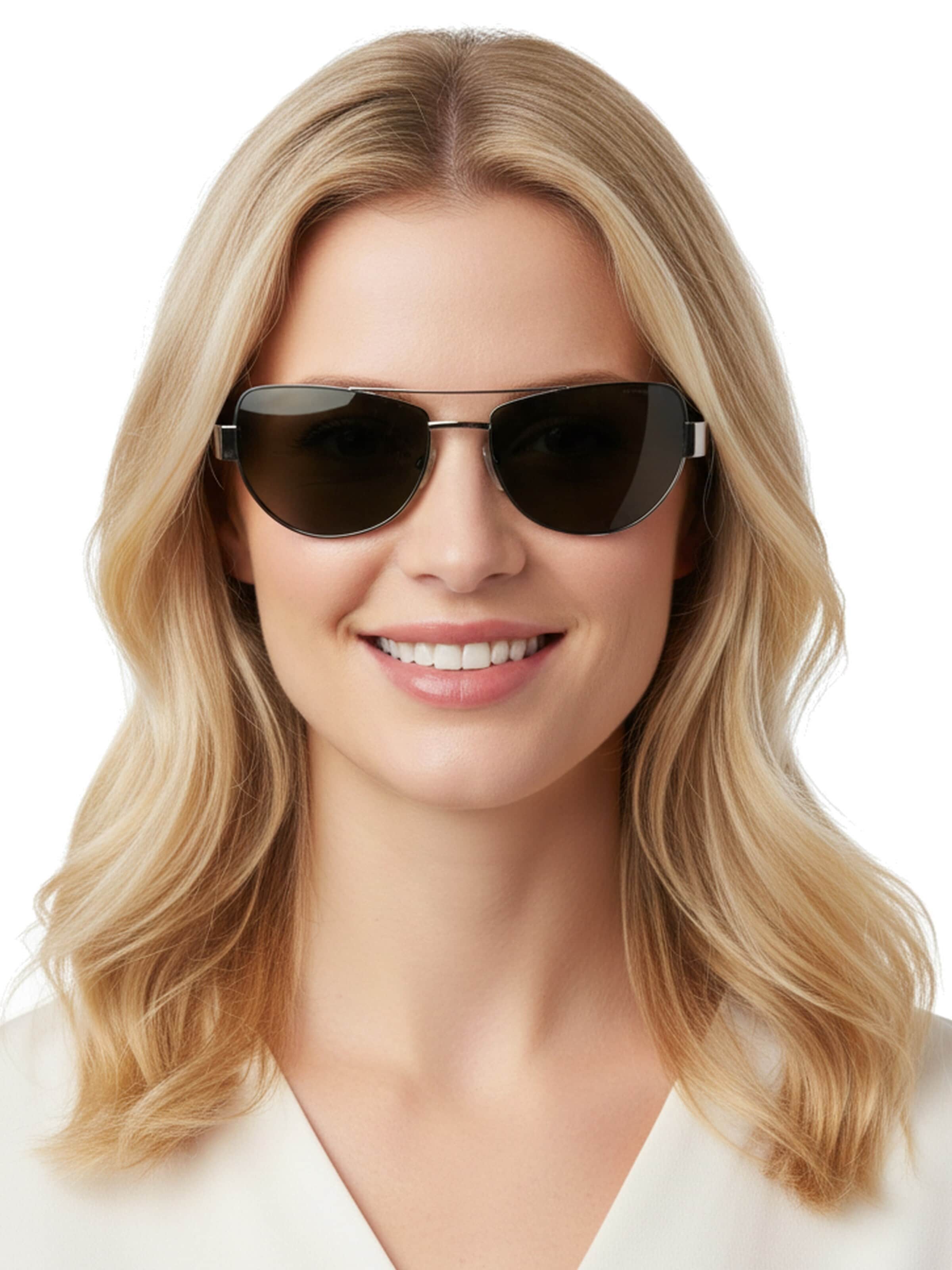 Lunettes de soleil 'Sonnenbrille' Polaroid en noir : devant