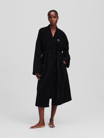 Karl Lagerfeld Bademantel 'IKON' in Schwarz