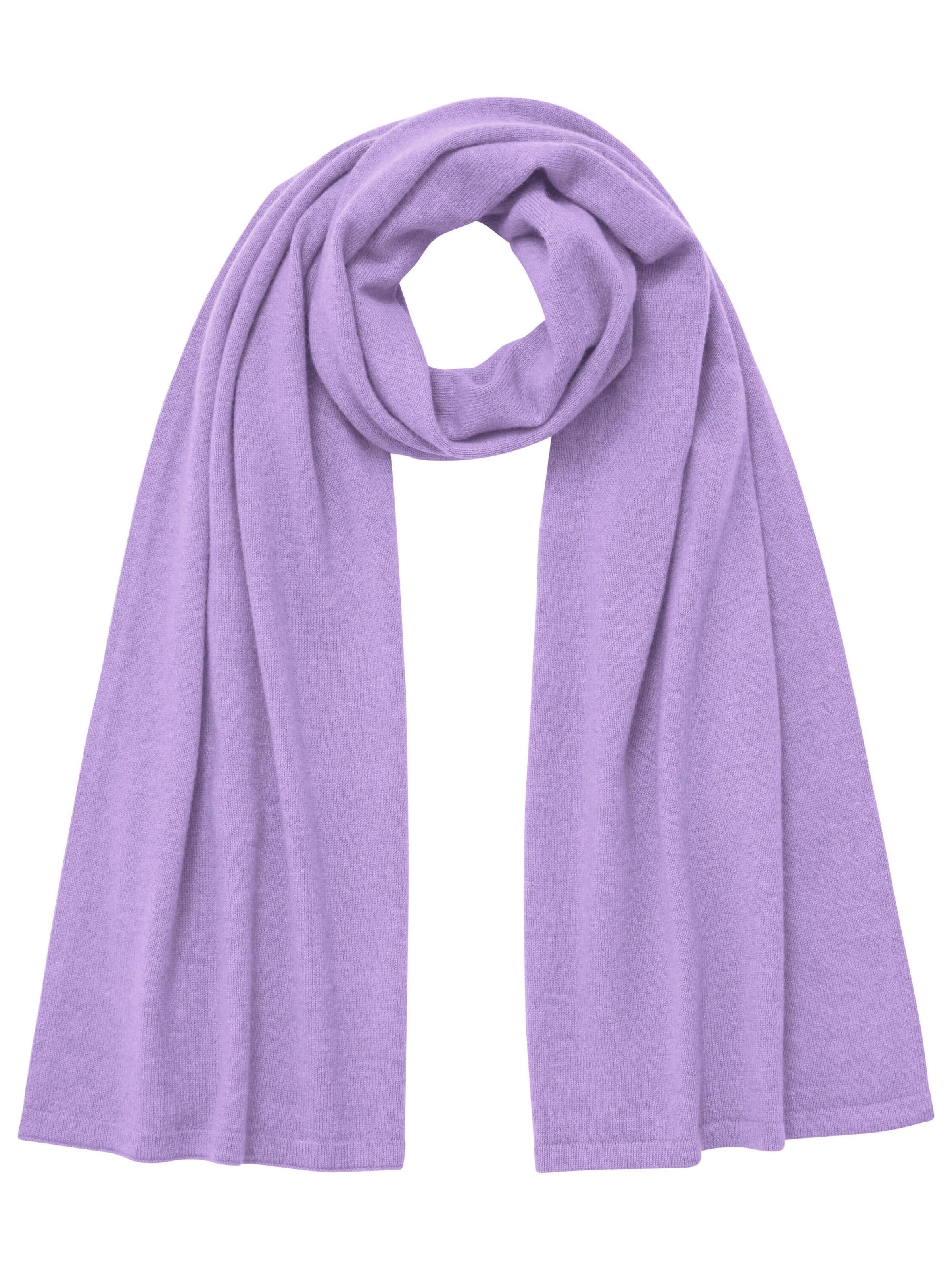 FALKE Scarf 'Pure Cashmere' in Purple: front