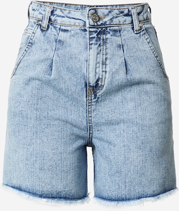 RECC Loosefit Bandplooi jeans 'AYA' in Blauw: voorkant