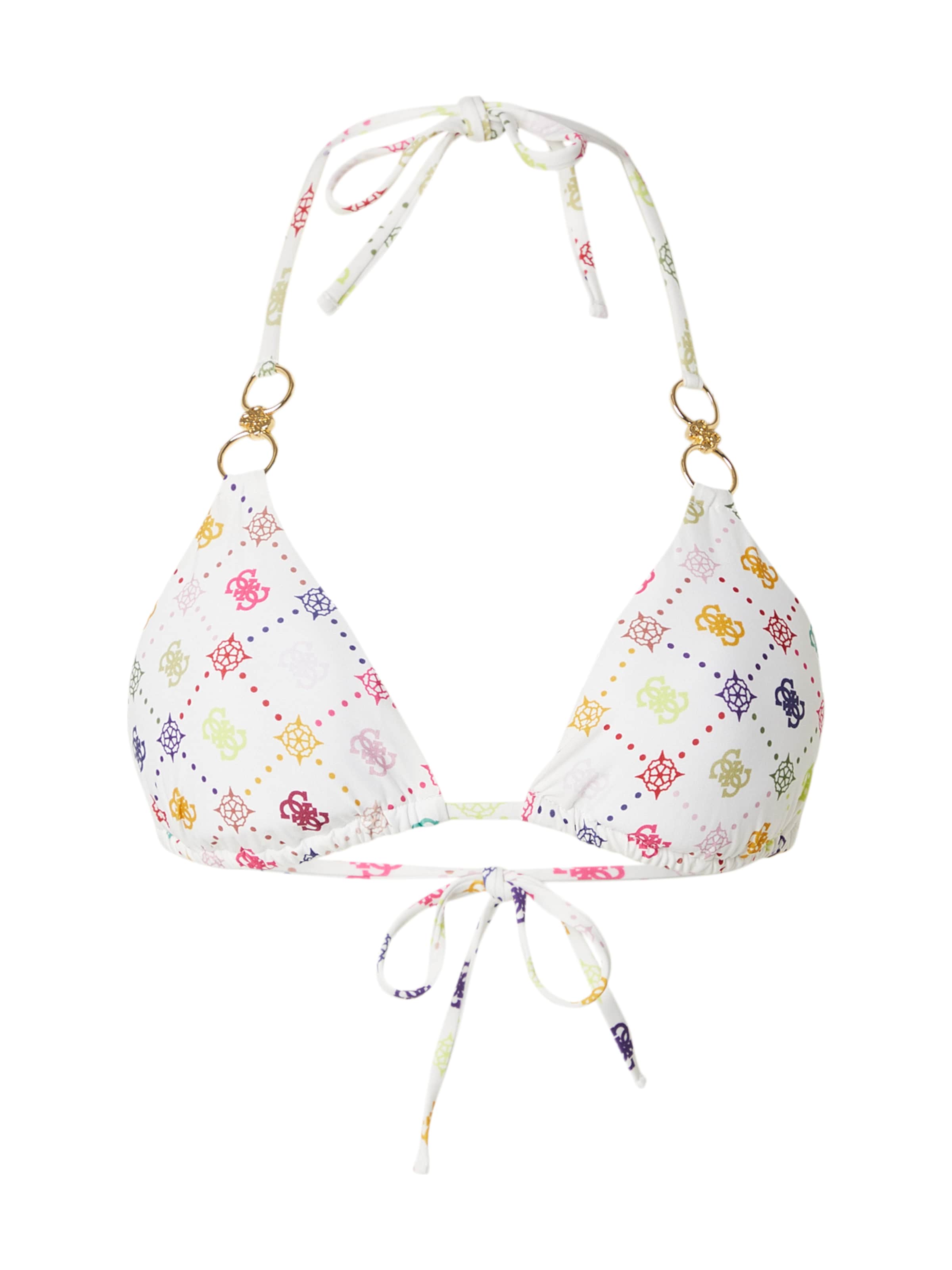 GUESS - Top de biquíni 'INES REM PADDING TRIANGLE BRA' em branco: frente