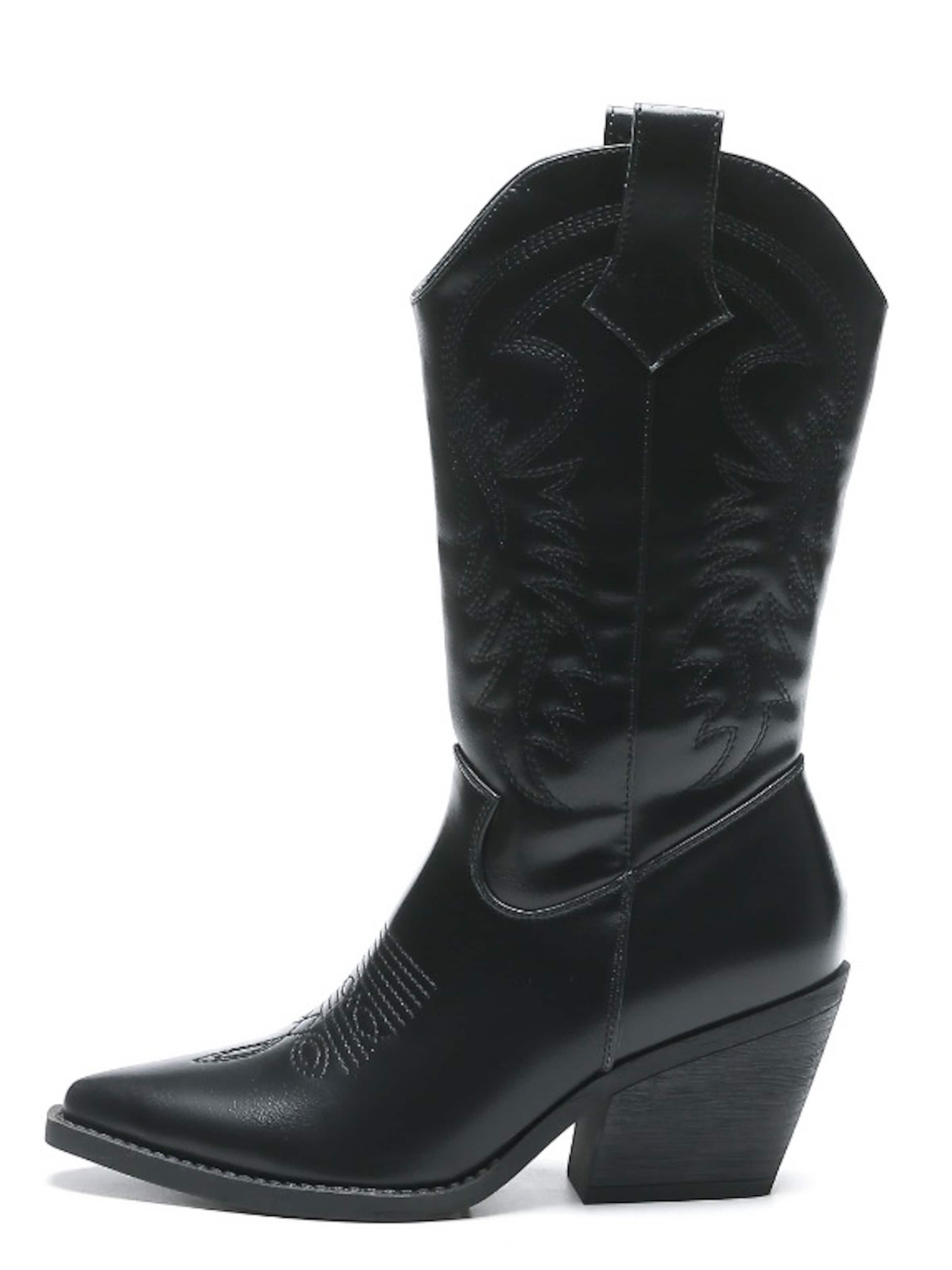 Bottes de cowboy Smile Favorites en noir : devant