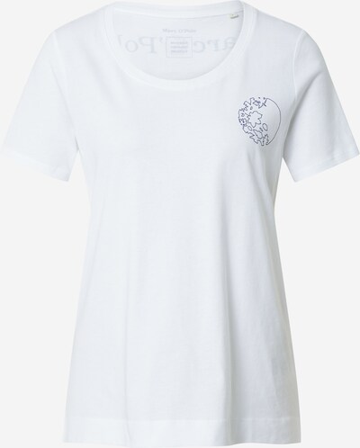 Marc O'Polo Shirt 'Earth Day' in taubenblau / weiß, Produktansicht