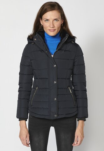 KOROSHI Winterparka in Blauw: voorkant