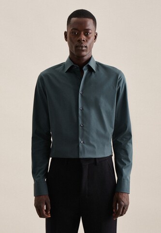 SEIDENSTICKER Slim fit Business shirt 'X-Slim' in Green: front