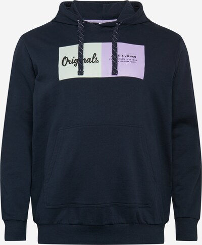 Jack & Jones Plus Sweat-shirt 'JOSHUAS' en bleu marine / menthe / violet clair, Vue avec produit