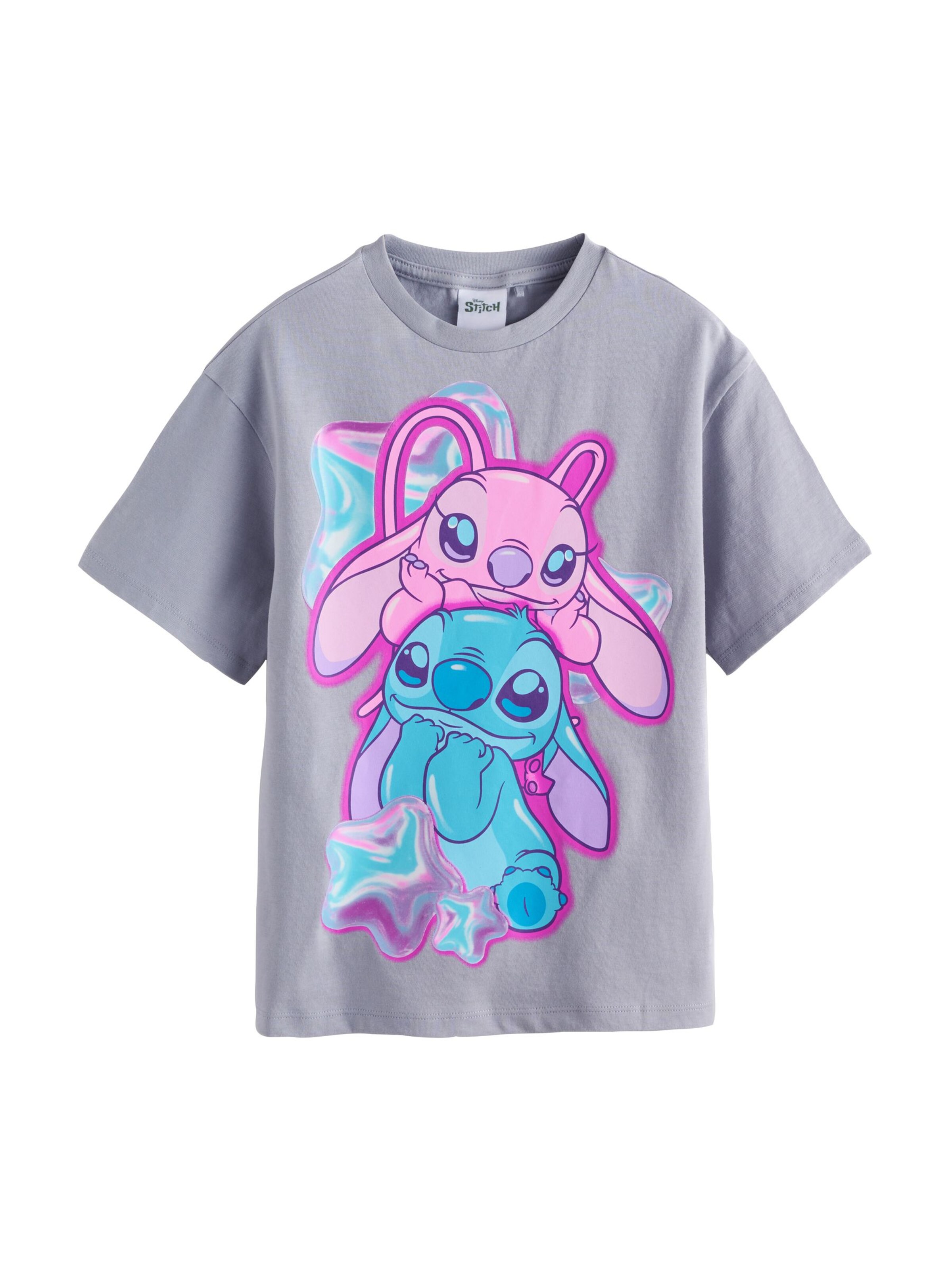 Next Shirt 'Lilo & Stitch' in Grey: front