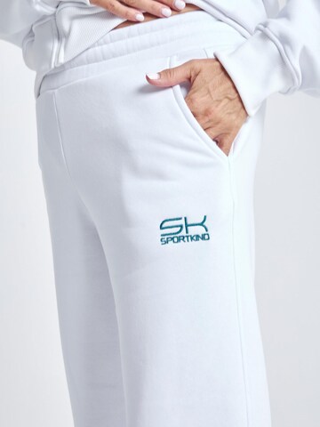 SPORTKIND Flared Sportbroek 'Cotton Sweatpants' in Wit