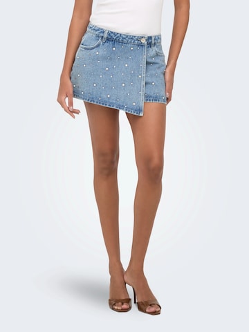 Jupe 'ONLTEXAS' ONLY en bleu : devant