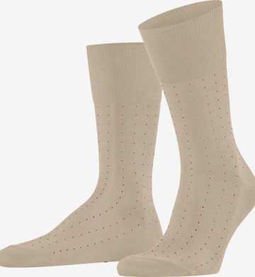 FALKE Socks 'Tiago Dotted Line' in Beige: front