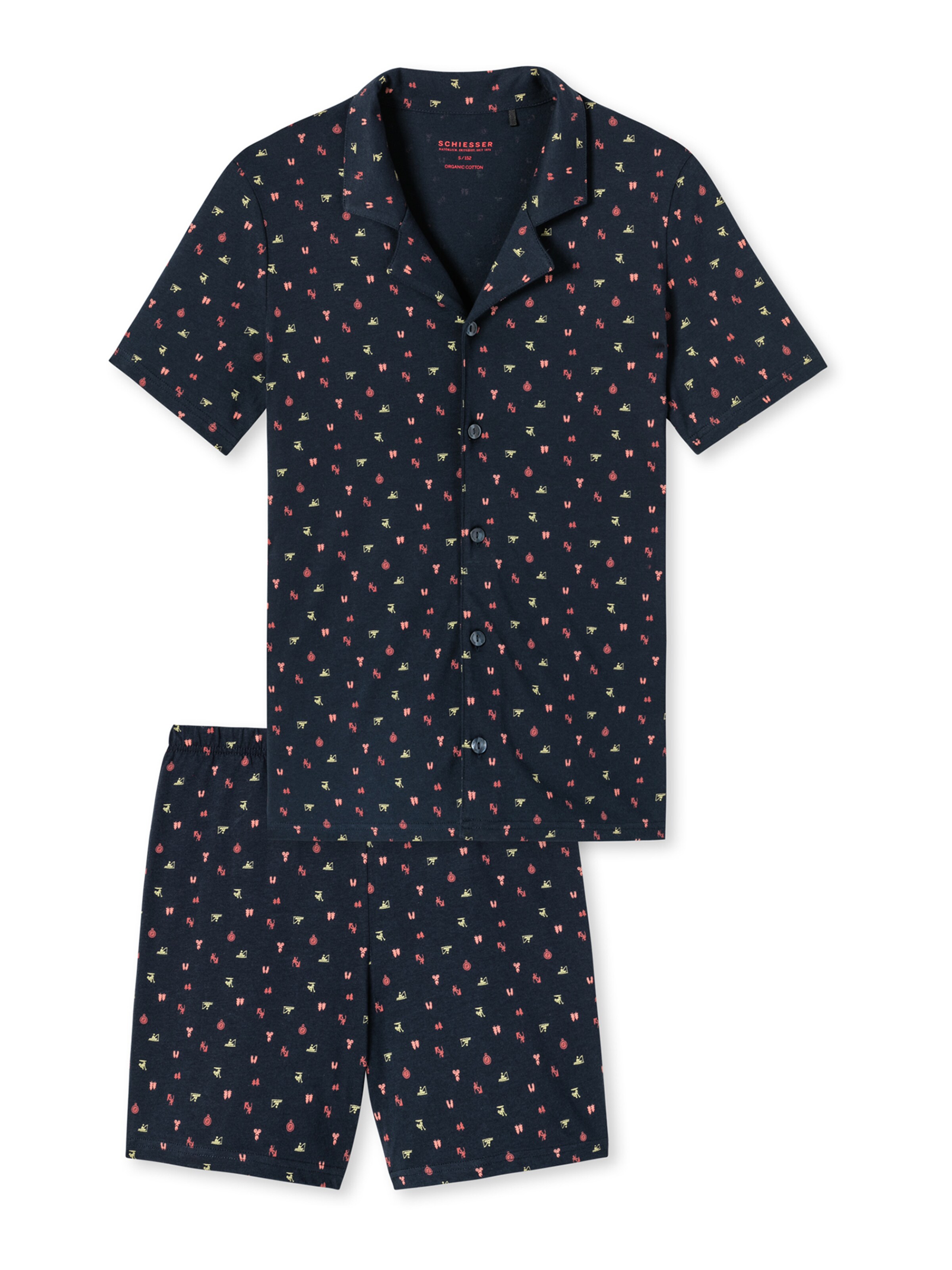 SCHIESSER Pajamas in Blue: front