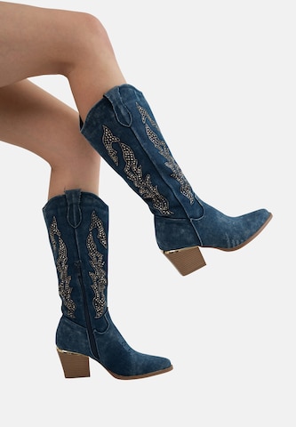 Stivale da cowboy di Salinyang in blu