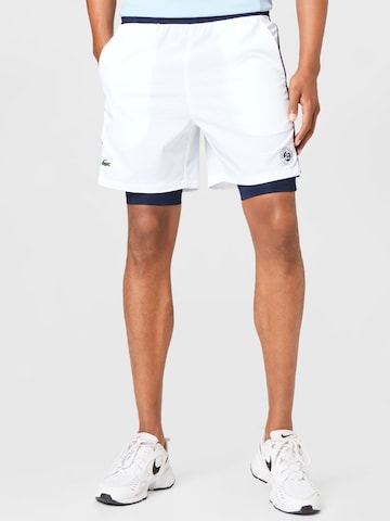 Lacoste Sport Štandardný strih Športové nohavice - biela: predná strana