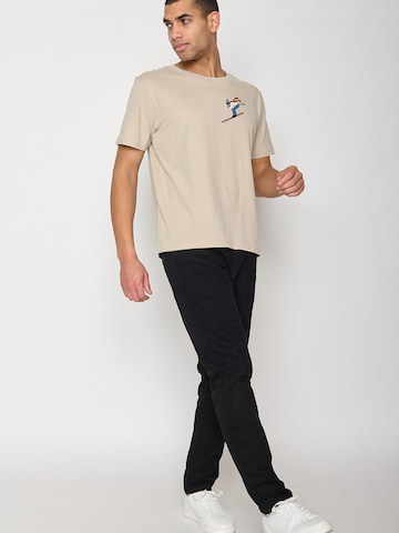 T-Shirt 'Lifestyle Skier' GREENBOMB en beige