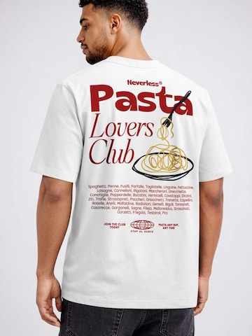 Neverless Shirt 'Pasta Lovers Club' in White