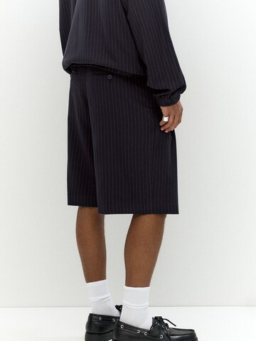 Pull&Bear Baggy Bandplooibroek in Blauw