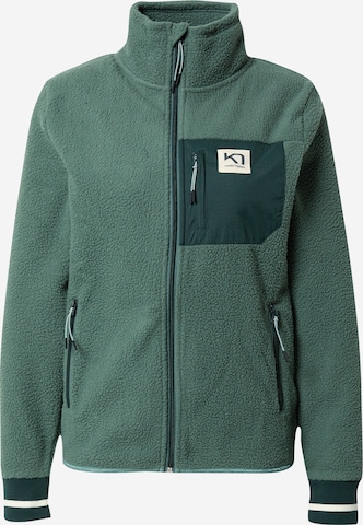 KariTraa Athletic fleece jacket in Green: front
