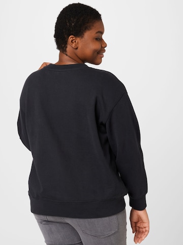 Levi's® Plus Sweatshirt 'PL Graphic Standard Crew' in Schwarz