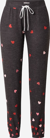 Pantaloni de pijama 'Kiss me goodnight' de la PJ Salvage pe gri: față