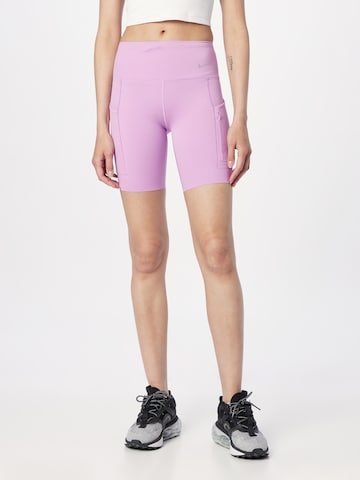 NIKE Skinny Športne hlače | vijolična barva: sprednja stran