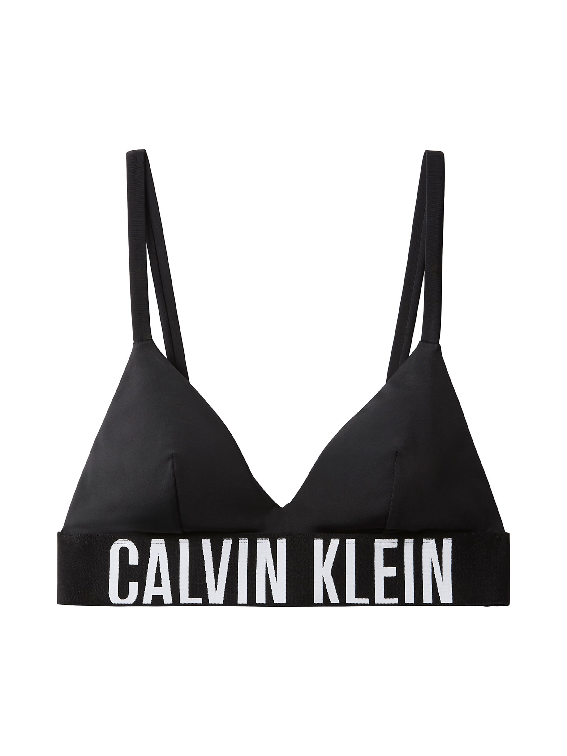Calvin Klein Swimwear Triangle Bikini top 'Intense Power' in Black: front