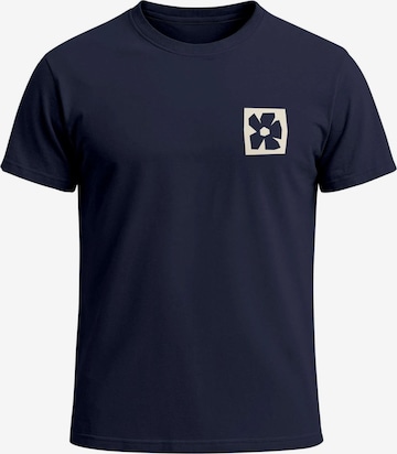 Neverless Shirt 'Blume Quadrat' in Blue: front