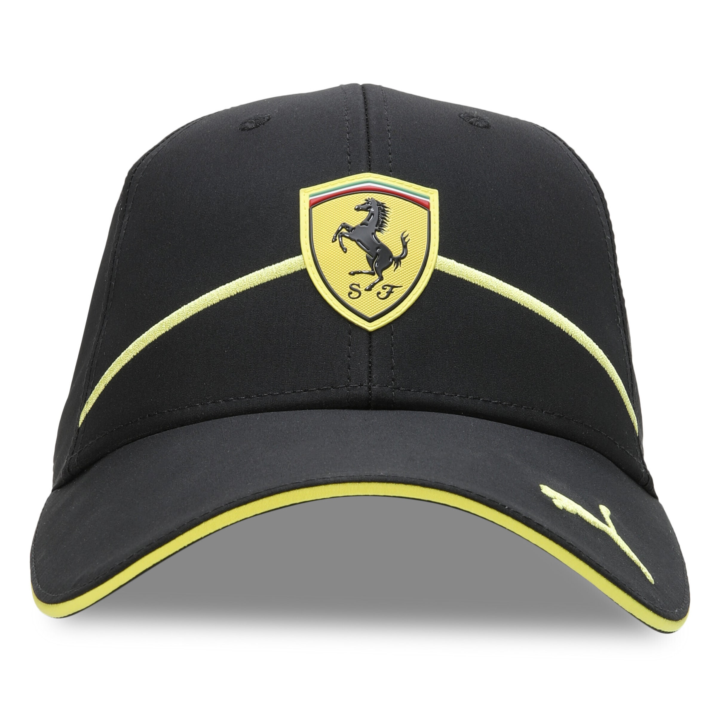 PUMA Casquette de sport 'Ferrari Race' en jaune citron / noir, Vue avec produit