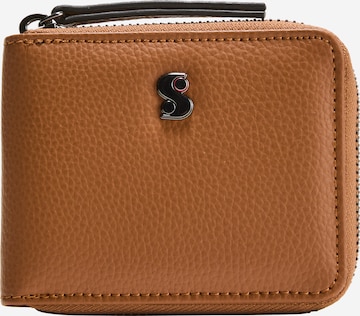 s.Oliver Wallet in Brown: front