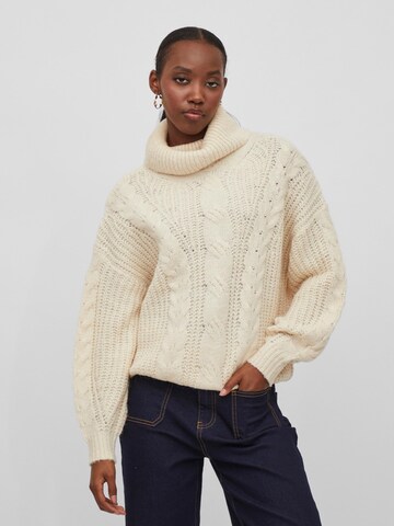 VILA Oversized Sweater 'TRIPS' in Beige: front