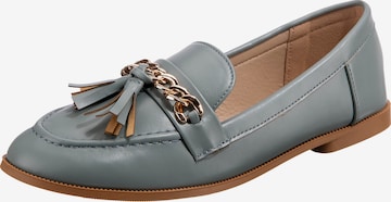 ambellis Classic Flats in Blue: front