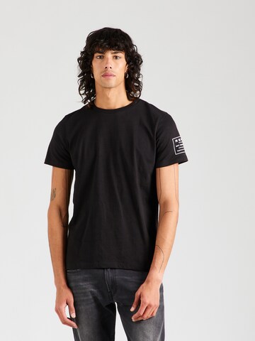 REPLAY - Camiseta en negro: frente