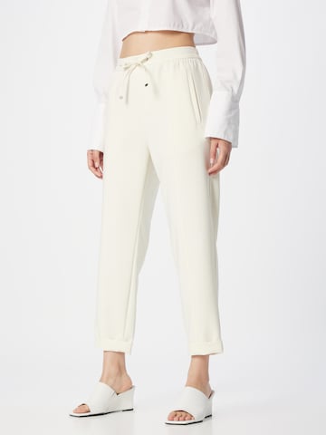 ESPRIT Regular Pleated Pants 'Munich' in White: front