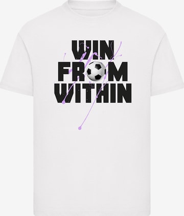 F4NT4STIC T-Shirt 'Win From Within Soccer Splash Lilac' in Weiß: Vorderseite
