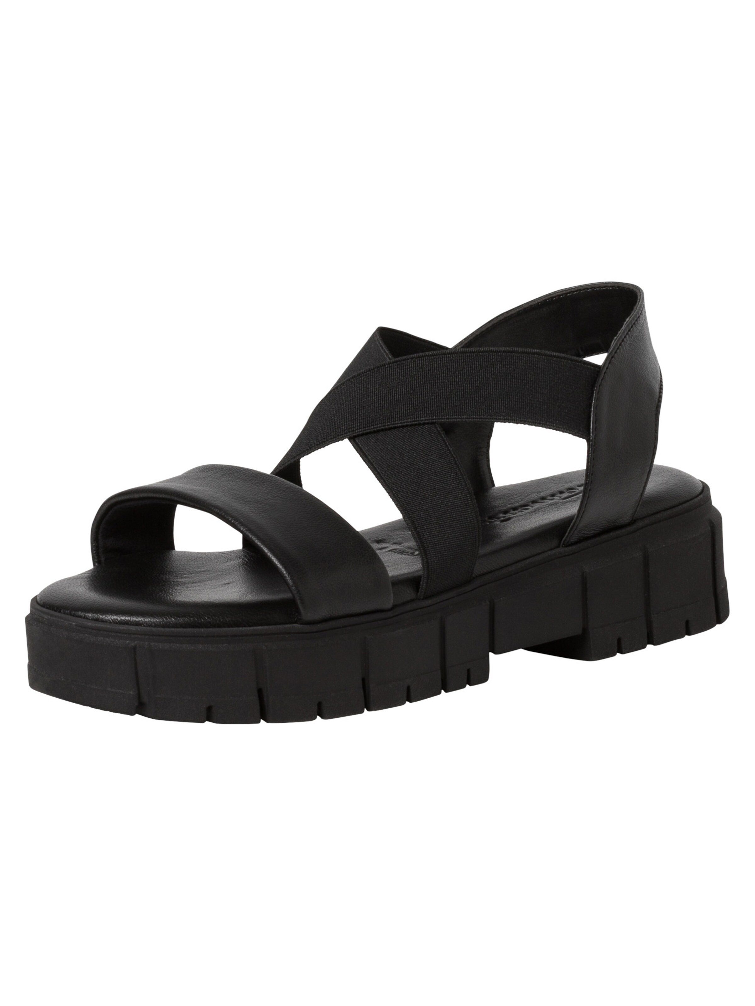 Tamaris Sandalen met riem in Zwart: voorkant