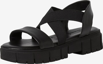 TAMARIS Sandalen met riem in Zwart: voorkant