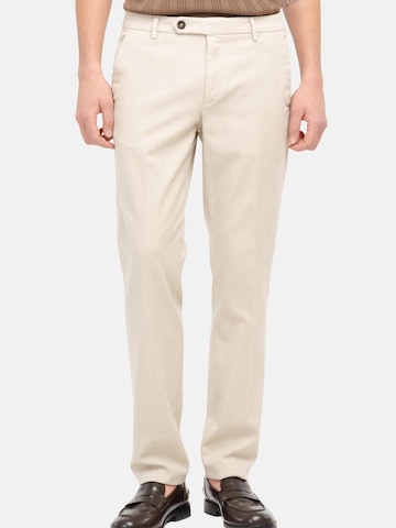 Regular Pantalon à plis Manuel Ritz en beige : devant
