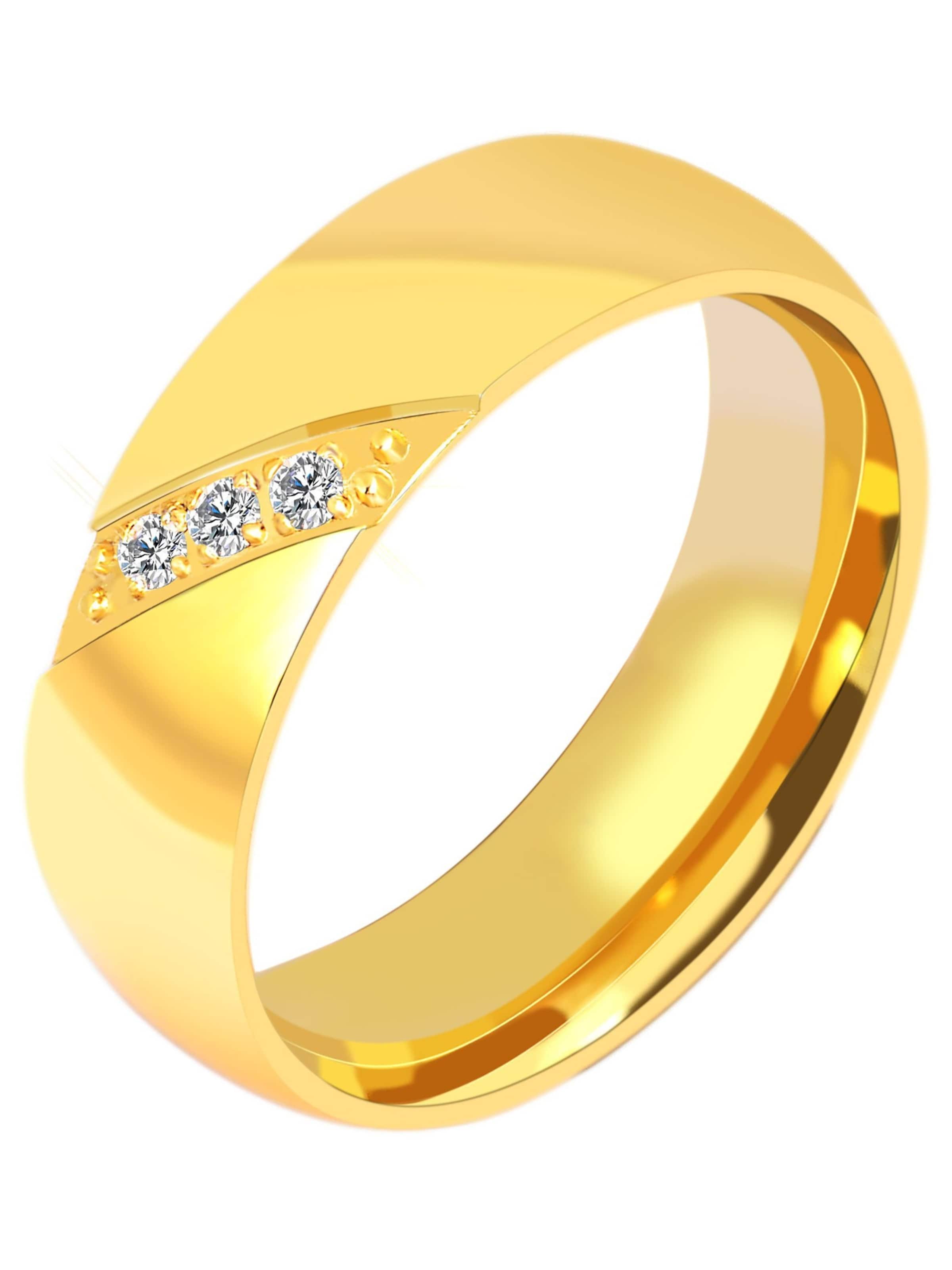 Akzent Ring 'Kosana, langlebig' in Gold: Vorderseite