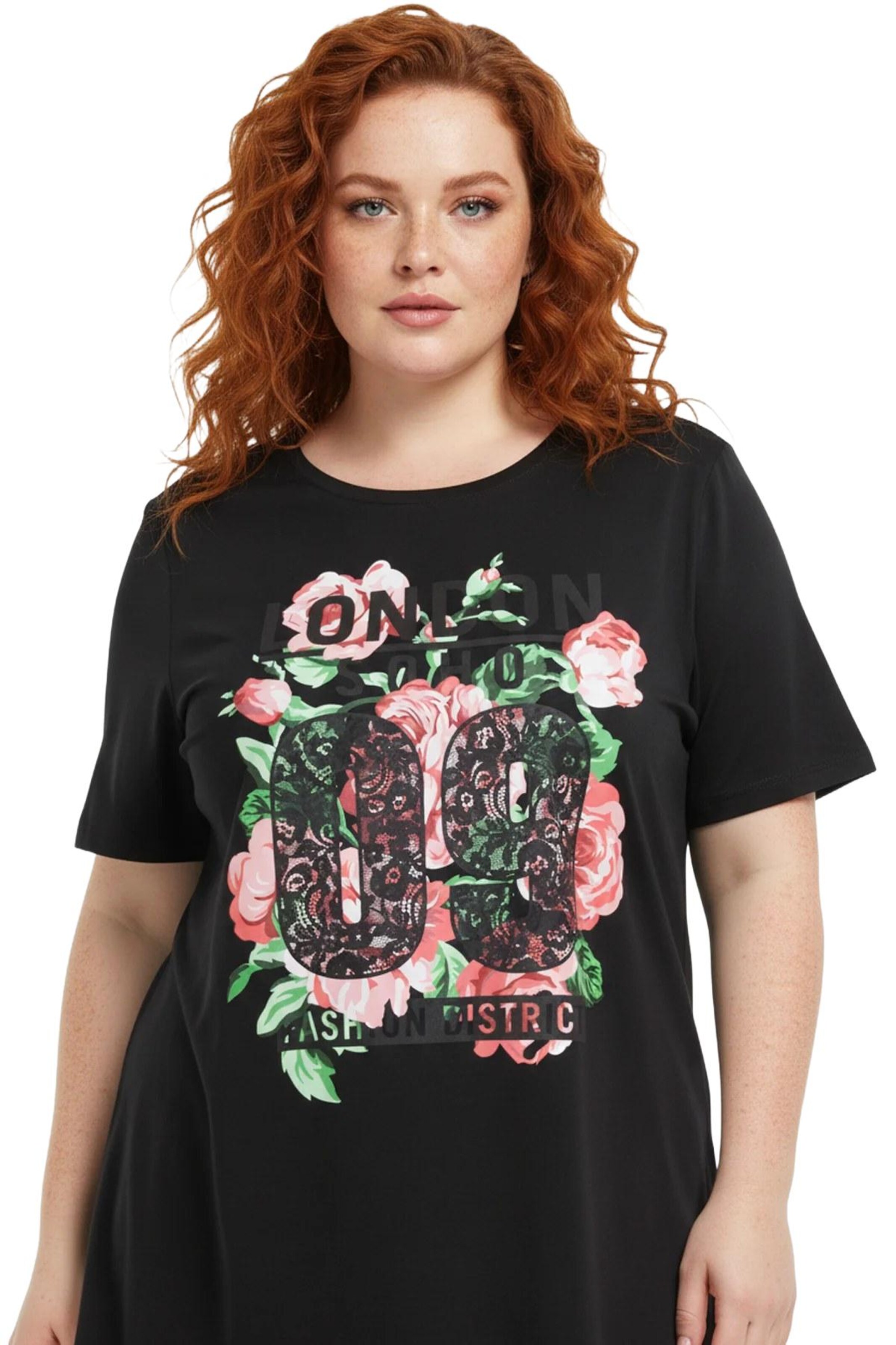 Shape Of You Shirt in Zwart: voorkant