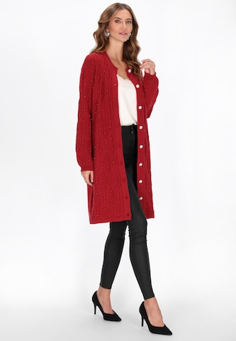 faina Knit cardigan in Red