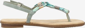 Rieker T-Bar Sandals in Green