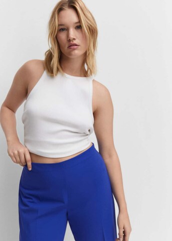 MANGO Wide leg Pleated Pants 'Oliver' in Blue