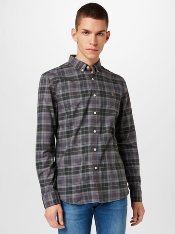 FARAH Regular fit Button Up Shirt 'BREWER' in Grey: front