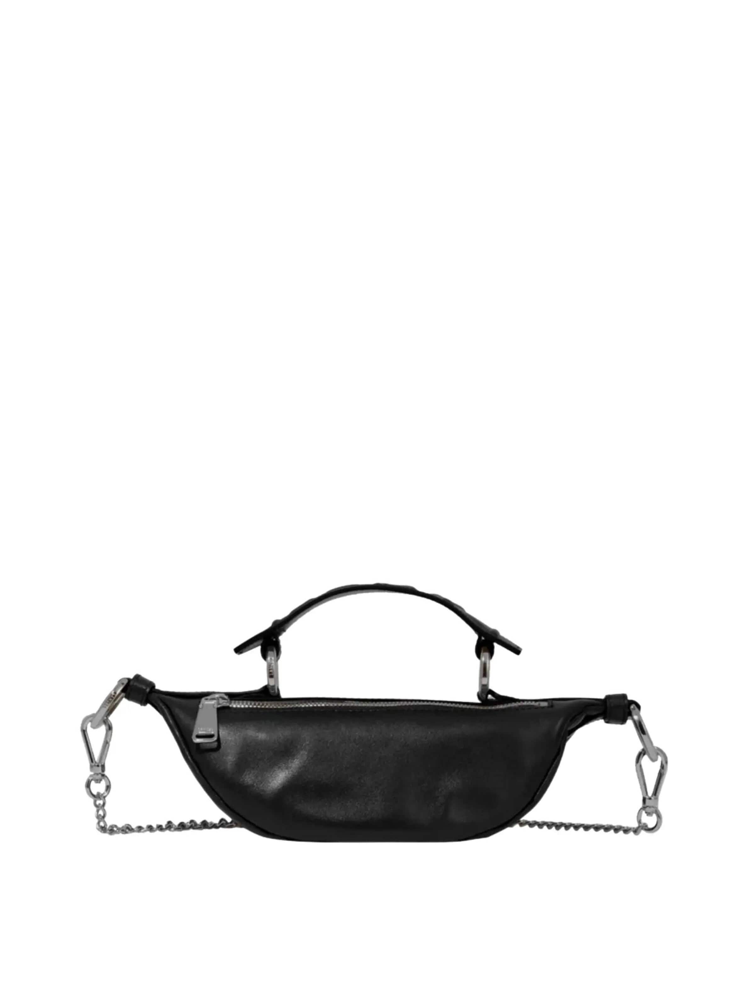 Lancel Torba na ramię 'Sac Bandoulière Mini Lancel Origami A12526UXTU Noir/Argent' w kolorze czarny