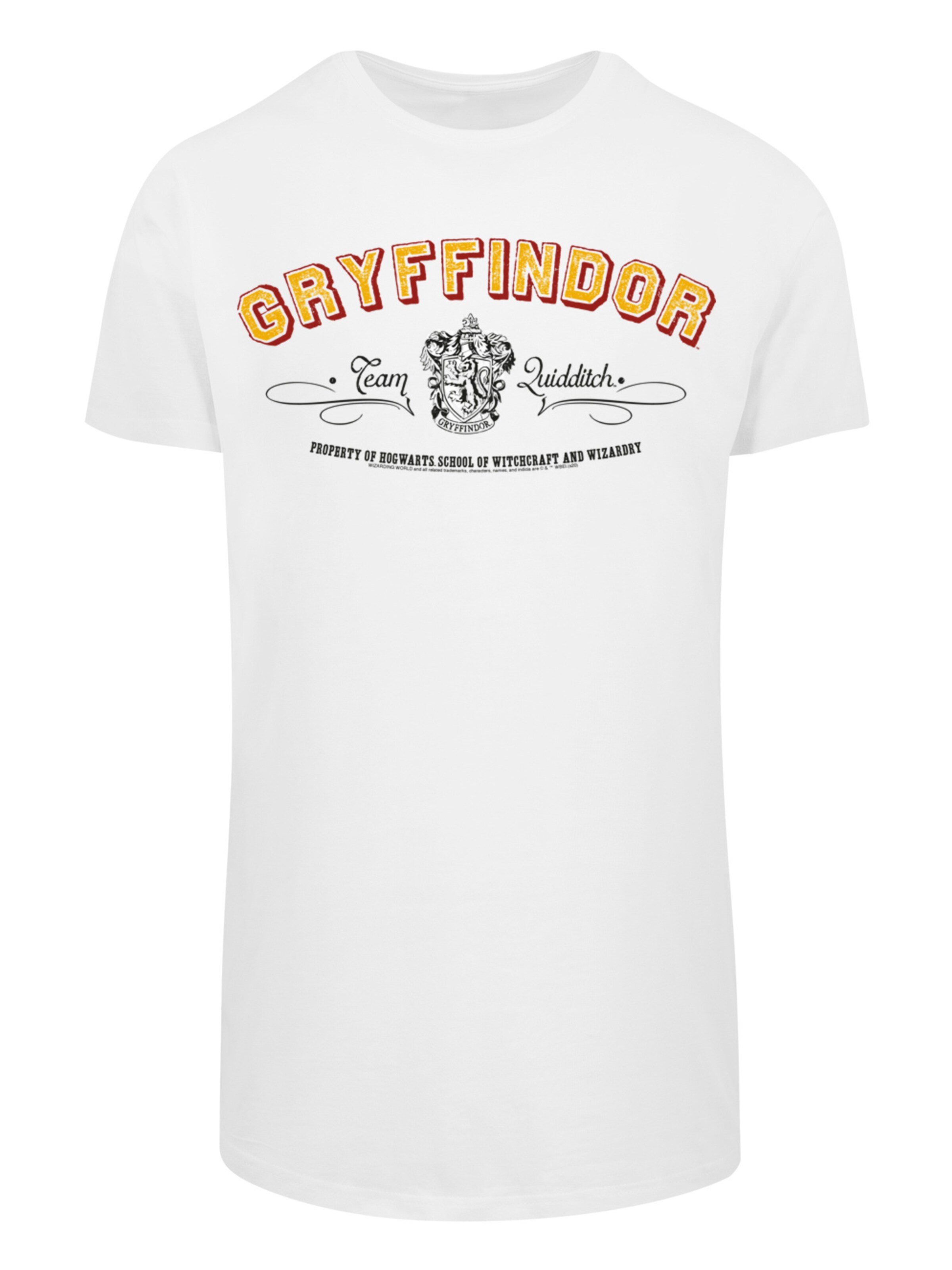 F4NT4STIC T-Shirt 'Harry Potter Gryffindor Team Quidditch' in Weiß: Vorderseite