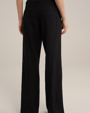 WE Fashion - Pierna ancha Pantalón de pinzas en negro