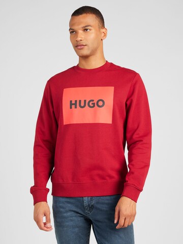 HUGO Sweatshirt 'Duragol' in Rood: voorkant
