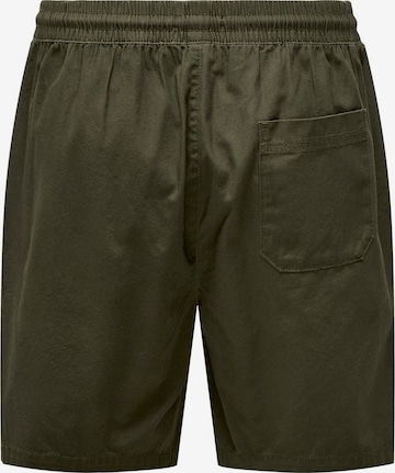 Regular Pantaloni 'Tel' de la Only & Sons pe verde