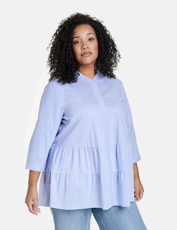 SAMOON Blouse in Blue: front