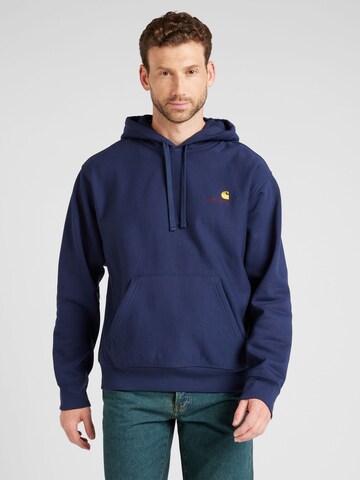 Carhartt WIP - Sweatshirt 'American Script' em azul: frente